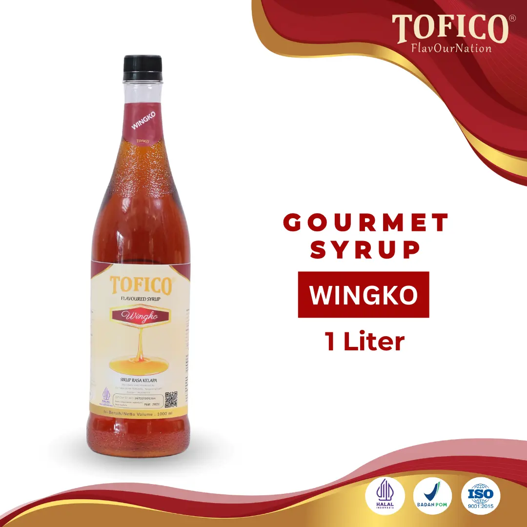 Syrup Wingko Tofico / Sirup Rasa Wingko Premium 1 Liter / Tofico Syrup Official