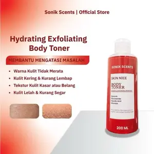 SONIK SCENTS SKIN NICE BODY TONER MERAH 200 ML Glycerin, Niacinamide, Glycolic Acid, allantoin / Mencerahkan