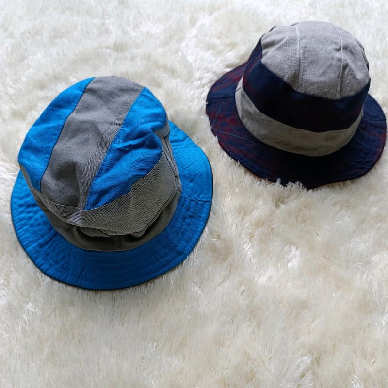 Topi Bucket Anak Lucu Motif Karakter Animasi Motif Garis Simple Bolak Balik perempuan laki laki 3-10tahun 2