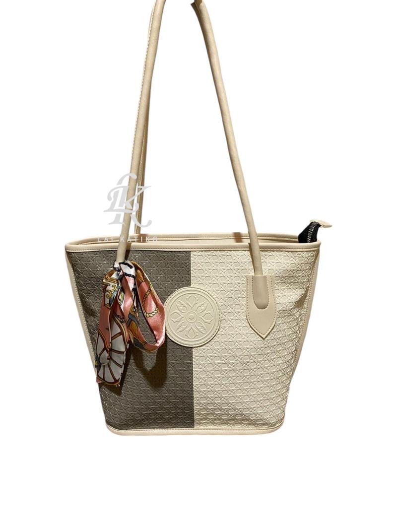 Product Introduction of [Beli lokal] Lk. Simponi totebag Wanita casual Durable Chic tas tote bag whits bagkerja tote  bag serbaguna sage 14