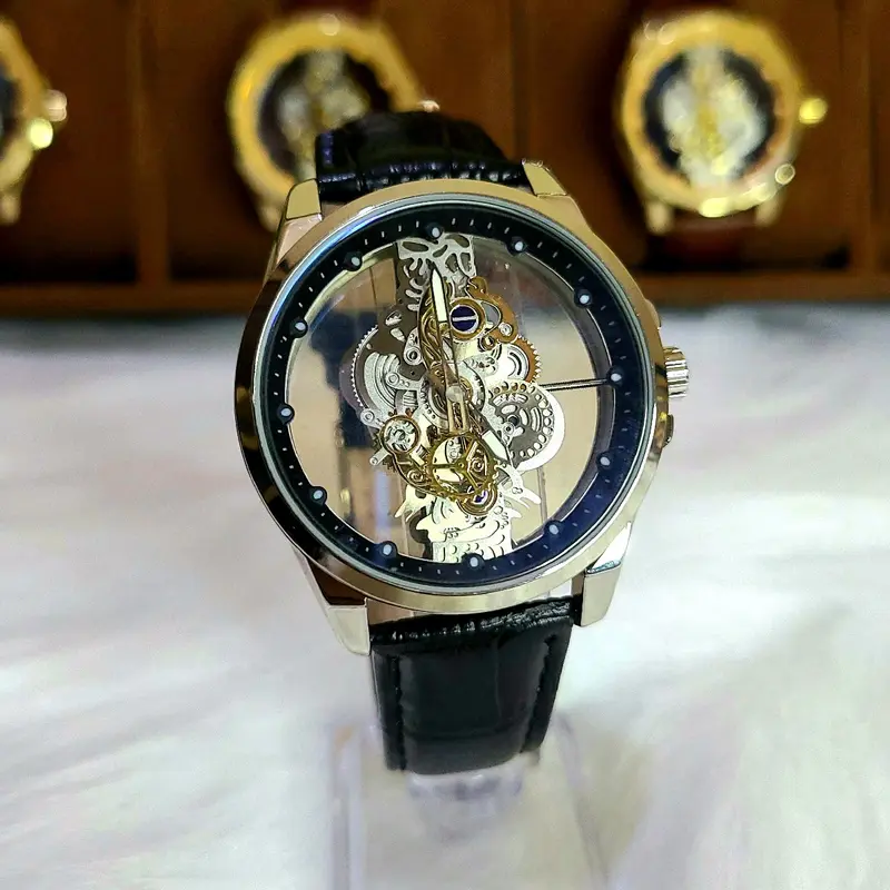 Jam Tangan Pria Futuristik Black Quartz 2