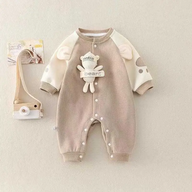 Babylovanta Jumper Bayi Laki Laki Dan Perempuan Lengan Panjang Motif Ear Bear Usia 3-18 Bulan 6