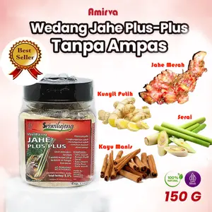 Wedang Jahe Merah asli original - Minuman Herbal Jahe, kunyit, serai, kayumanis - Alami Tanpa Ampas & Pengawet - Hangatkan Badan & Jaga Imun Secara Alami