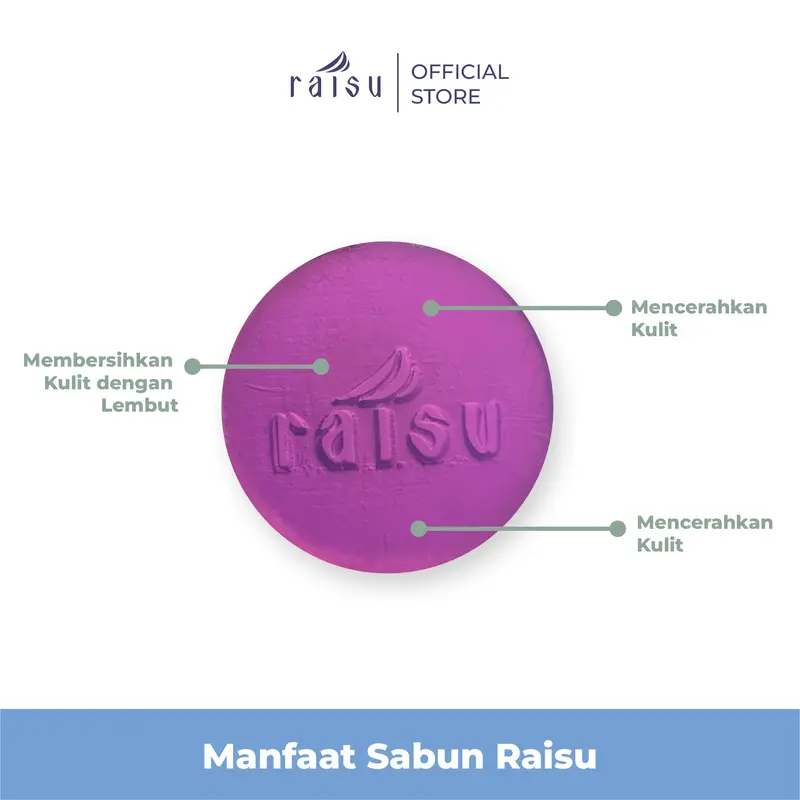 Raisu Brightening Bar Soap - 2pcs Sabun Pencerah Kulit 3