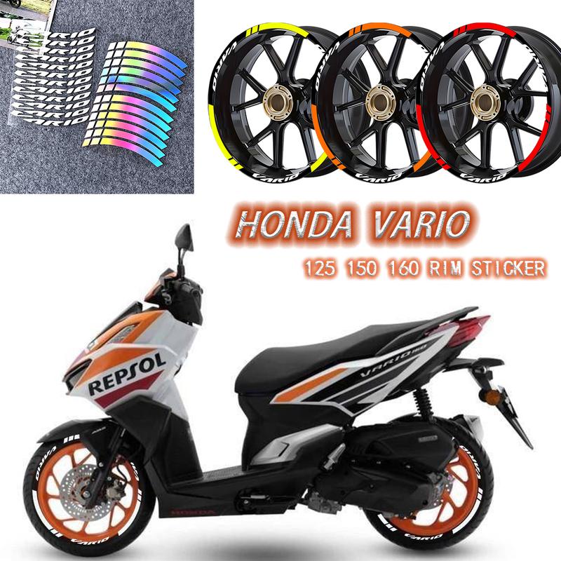  Miếng Dán Trung Tâm Bánh Xe Máy Cho Honda Vario 125 2017 150 160 14 Inch Chống Thấm Nước Miếng Dán Trang Trí Tem Decal Nhãn Dán 