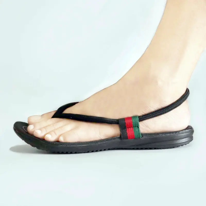 Sandal Tali Wanita Korean Style Keren IFTali Tali Belakang Model Mewah Sol Tidak Licin Sendal Perempuan Karet Cewek 0