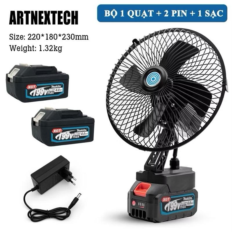  COMBO 2 PIN 10 CELL - Quạt tích điện makita chân 10 cell - bảo hành 12 tháng 
