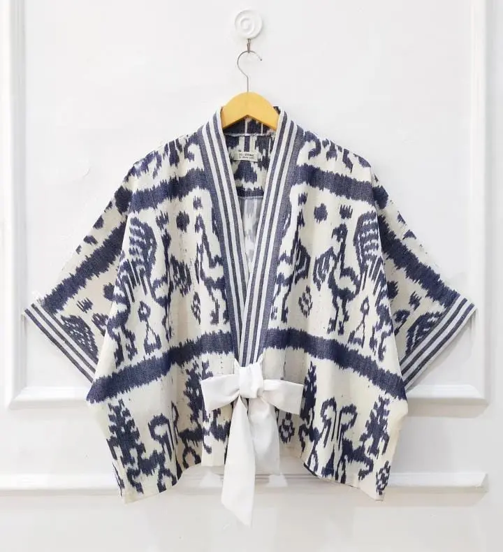 OUTER CARDIGAN TENUN ATASAN WANITA ETHNIC SUMBA KO001 Kardigan Baju Etnik