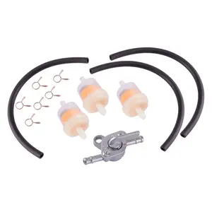 Universal 5-6mm Diameter Gasoline Tap Filter Kit With Hose Clamp Fit