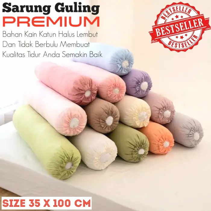 Sarung Guling Polos Bahan Katun Premium Ukuran Dewasa