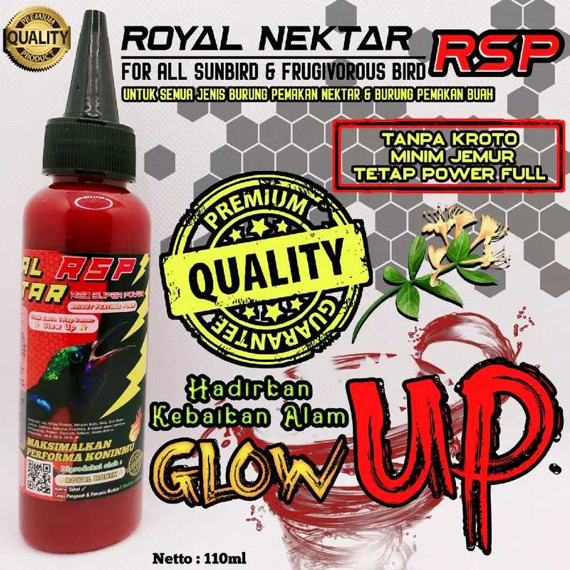 Royal Nektar Red Super Power Nektar Harian & Lomba Kolibri Ninja Lengkap dengan Multivitamin dan Nutrisi sehingga Mencerahkan Warna Bulu Dada Konin 0