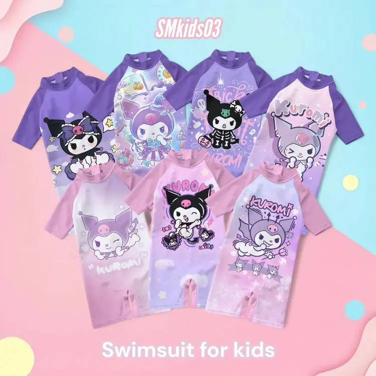 Baju Renang Anak perempuan Motif Kartun Kuromi usia 1-9 tahun