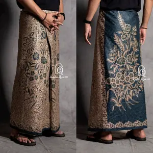 Qobiltu.id - Sarung Batik Pekalongan Motif Kembang Akar Sarung Batik Laseman Nusantara Katun Original untuk Tampilan Elegan Muslim Dewasa
