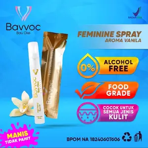 Bavvoc Parfume Kewanitaan No Alkohol Wangi Vanilla BPOM Food Grade Feminine Care Vanila Perfume Hygiene Perawatan