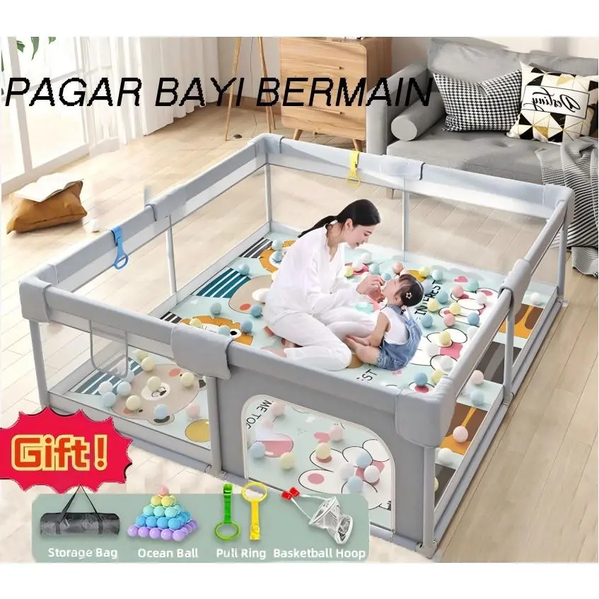 Pagar Bayi Bermain Mandi Bola Anak Pembatas Kasur Pagar Mainan Anak Playground Anak