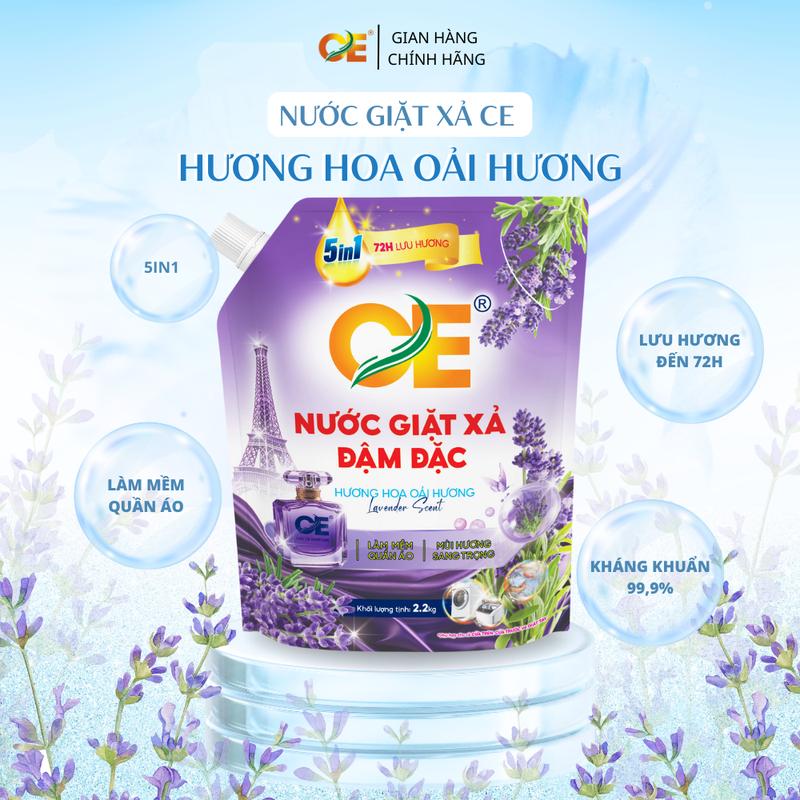2.2KG NƯỚC GIẶT XẢ 5IN1 ĐẬM ĐẶC LƯU HƯƠNG 72H HƯƠNG HOA OẢI HƯƠNG NẮNG MAI NƯỚC HOA PHÁP