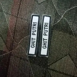 BORDIR NAMA /NAMETAG SEKOLAH,PESANTREN\PONDOK \PRAMUKA