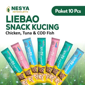 Paket 10 PCS Liebao Cat Food Snack Camilan Kucing Makanan Basah Kucing Camilan Penggemuk Kucing