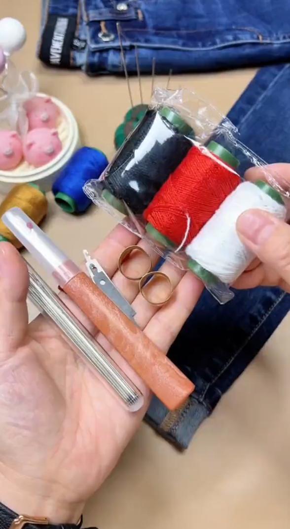Set 34-potong jarum baja pemotong jahitan jarum mata besar pemotong jahitan jarum alat jahit