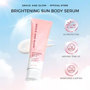 Grace and Glow Brightening Body Serum SPF 30+++ | Sun Protection Hand & Body Lotion | Sunblock Badan Anti-UV Tone Up Menjaga Kulit Tetap Cerah & Terlindungi | with Arbutin + Bearberry Tangan Tubuh Acid Niacinamide Mencerahkan Hitam Lightening