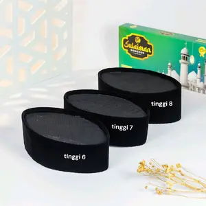 BEST SELLER!! peci pendek full ac  Kopiah hitam ceper full ac hitam muslim berkuwalitas Songkok  Remaja Dewasa dan anak