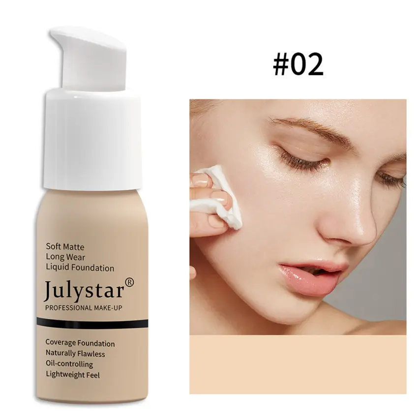 Asas Solekan Muka Pusam, 30ml, kalis air, tahan lama, Asas cecair, Kawalan minyak, Penyamar muka
