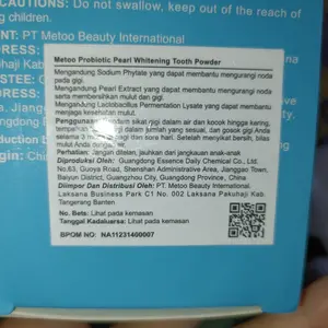 Metoo Volcanic Pumice Whitening Tooth Powder/ nafas segar Bubuk gigi/ menghilangkan bau mulut/ kumur karang gigi/ mengurangi nodapada gigi/ Ultra-white Technology