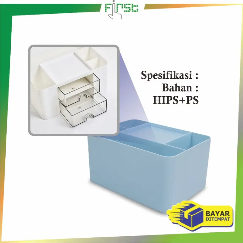 [COD] FH C1002 Kotak Penyimpanan Rak Kosmetik Alat Tulis Kantor Multifungsi 7