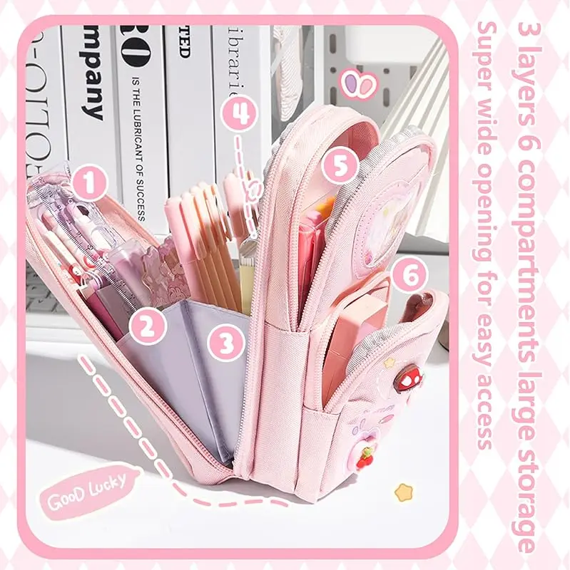 Mini Backpack Pencil Case Art Marker Storage Canvas Makeup Pocket Small Gadget Bag Organizer