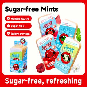 SWOOT-sugar-free mints come in four flavors: mint, rose, jasmine, and watermelon. Freshen breath and go.