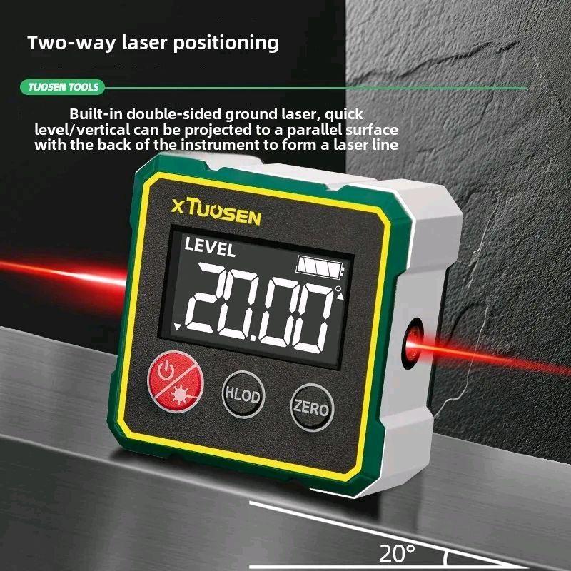  Thước Laser Đo Góc Điện Tử Máy Bắn Tia Laser Cân Bằng Gạch Lát Nền Nam Châm Ke Góc Vuông 360 Độ Dụng Cụ Đo Lường Mặt Phẳng Xây Dựng Nhà Đẹp 