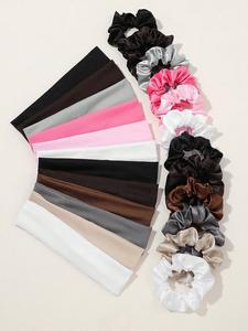 Set de diademas deportivas y ligas para el cabello para mujer, accesorios deportivos absorbentes de sudor para uso diario en primavera y verano, esenciales elegantes para mujer
