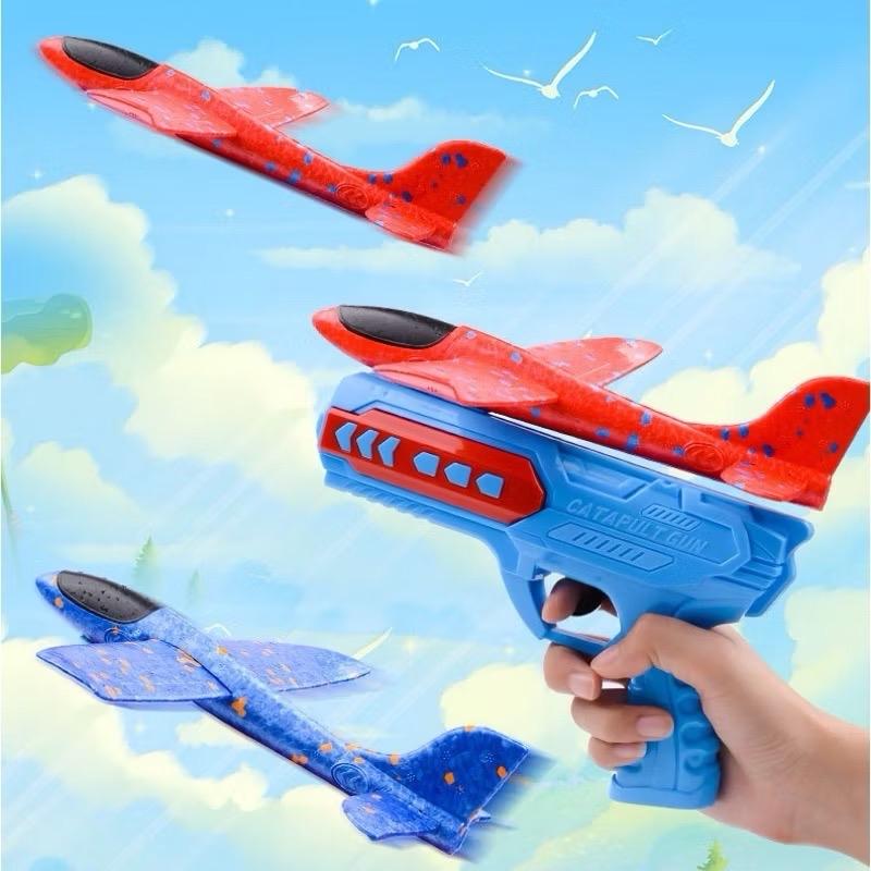 Đồ chơi máy bay xốp phát sáng [LOẠI CÓ ĐÈN LED] 48cm, Bắn phóng máy bay có đèn 23cm