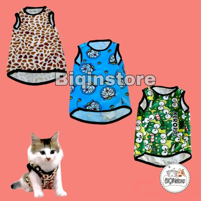 N☎NK BAJU KUCING MOTIF W✓6Q 0