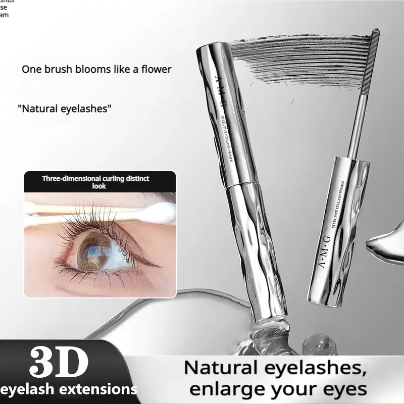 Mascara Nối Dài, Ba Chiều 3D, Không Thấm Nước, Lâu Trôi, Uốn Cong, Không Nhòe, Tạo Hình, Ống Thép Tự Nhiên, Lớp Nền Lông Mi, Mỹ Phẩm Sơn lông mi Trang Điểm Cosmetic Nữ Women 8