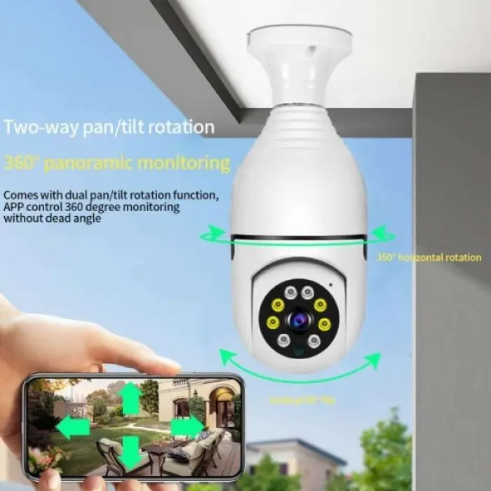 [COD MAX] IP Camera Smart Cctv Bohlam APP V360 Panoramic Ip Kamera CCTV Lamp Led