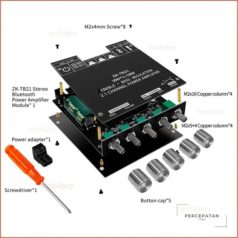 【BestLink Shop】ZK-MT21/ZK-TB21 High Performance Audio Amplifier Module Digital BT 5.0 Power Subwoofer 4