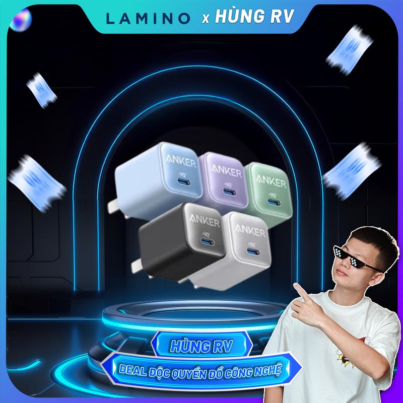 [ Hùng RV x Lamino] Sạc ANKER 511 Nano 3 30W 1 cổng USB-C PiQ 3.0 tương thích PD - A2147 - Hỗ trợ sạc nhanh 30W cho iPhone 13 trở lên.