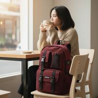 Gambar Ransel anak sekolah Korduroi Merah backpack style Uniseks Fashion Bags - Korduroi Merah, L dari Polofelix Kota Administrasi Jakarta Timur 4 Tokopedia