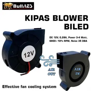 Turbo Fan Mini Blower 6500-6800 RPM Kipas Pendingin Brushless DC 12V Keong Kipas pembuang panas biled exhaust fan  Mini blower dc keong kipas keong kipas extra fan extrafan biled