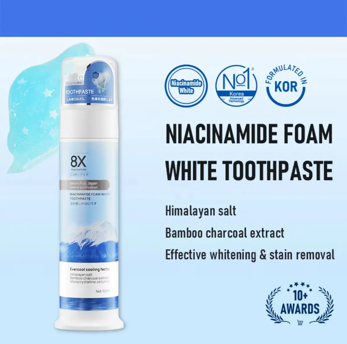 【Official】Purple Light Tooth Color Repair Toothpaste - Whitens, Removes Yellow Stains, Freshens Breath Authentic
