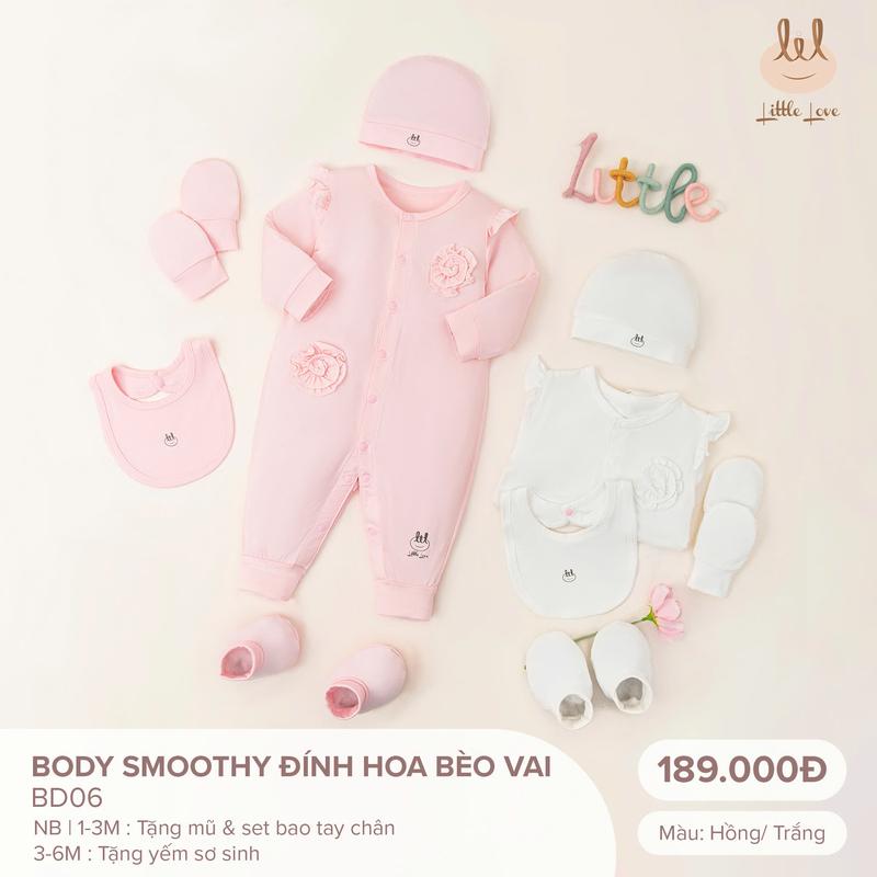  Bộ sơ sinh dài body smoothy dành cho bé LIL - Little Love BD06 