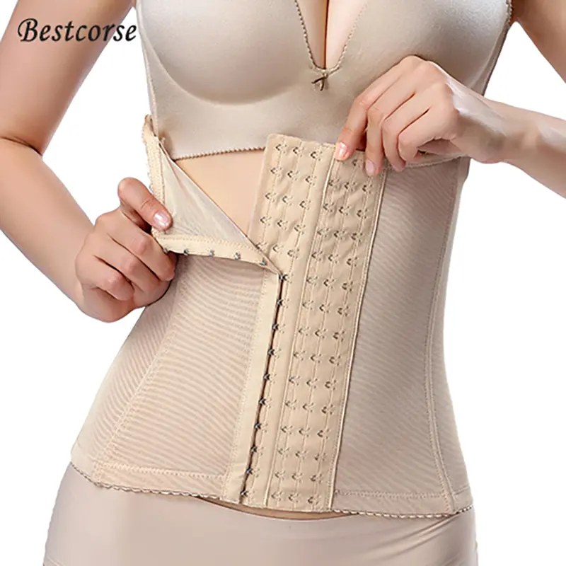 6XL Long Torso Hourglass Breathable Puson Waist Trainer Plus Size With Bone Corset Stomach Belly Girdle Tummy Tucker Belt For Waist Trimmer Body Shaper For Women