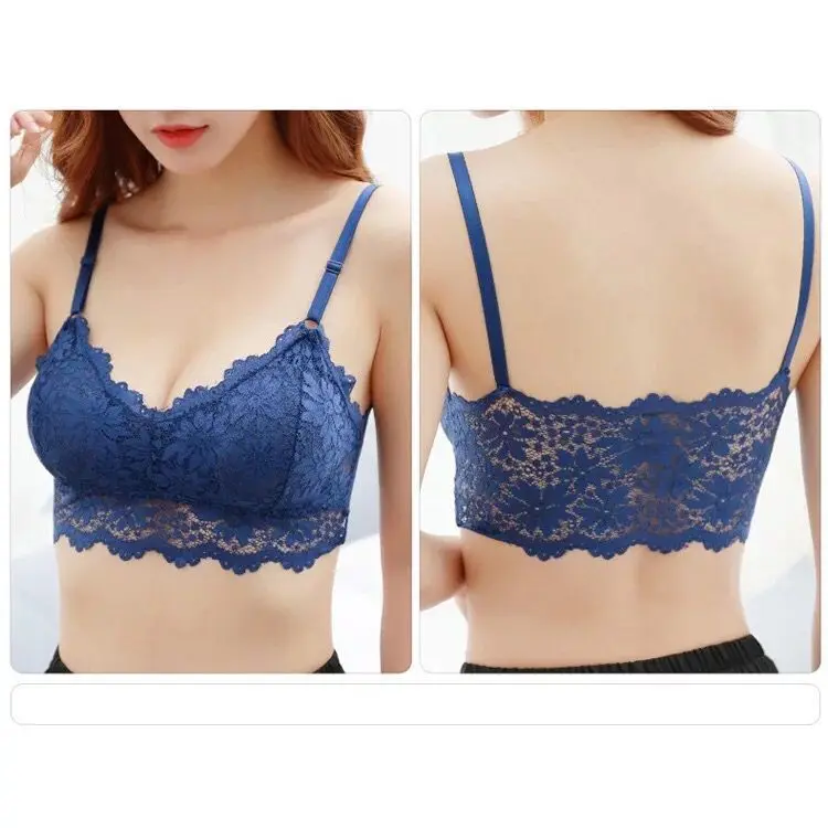 [NL]  TANK TOP BROKAT LACE TANPA KAWAT SOFT RENDA DENGAN CUP ADJUSTABLE SEAMLESS WIRELESS COMFORT WANITA COD 243 8