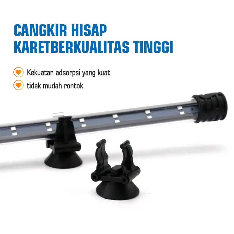LAMPU LED AQUARIUM ALL MERK T4 untuk tank ukuran 20 25 30 35 40 45 50 60 cm varian biru putih pelangi rgb wrgb 3mode 3x ganti aquariumlampp 4