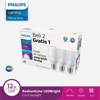 Gambar Beli 3 Gratis 1 Philips LED Bright Multipack RadiantLine 12W 6500K Putih dari Philips Lighting Indonesia Kota Administrasi Jakarta Utara 2 Tokopedia