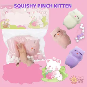 TAIYO Mainan Anak Taba Squishy Pinch Kitten Pencet Soft Kucing Pencet Lucu Stress Relief