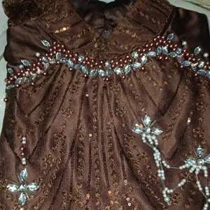 Davina Dress By Nayara Hijab Fashion - Gamis Satin Velvet Mix Brukat Spangle Aplikasi Payet Mutiara Cantik Gamis Pesta Kondangan Terbaru Wanita Dewasa Lebaran 2026