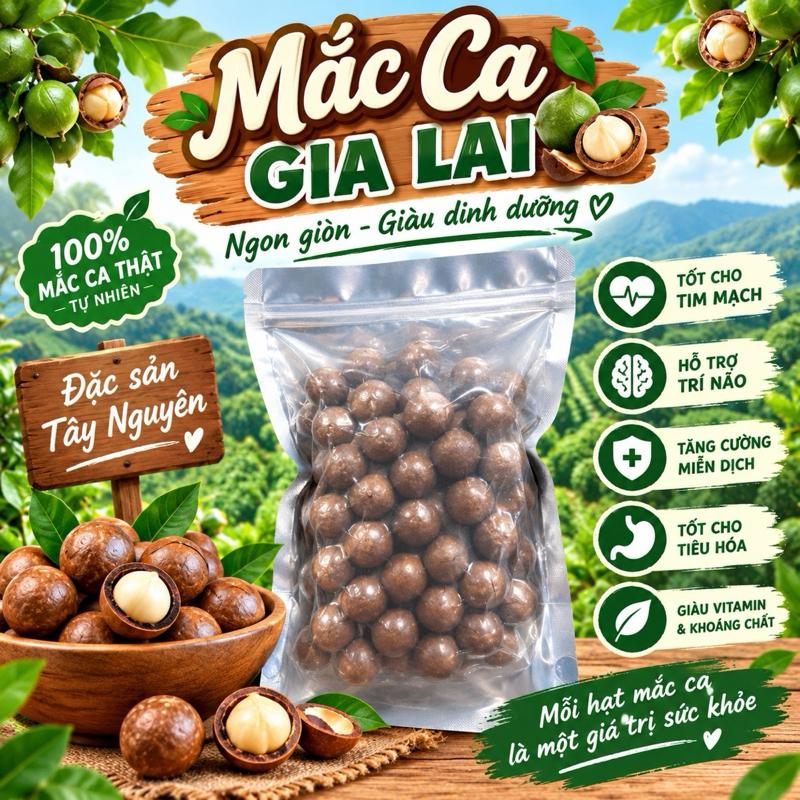 500g/1 Túi Mắc Ca Nhỏ Gia Lai (19-22 ngon giòn mới)
