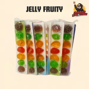 MakTiting - [Isi 20Pcs] Jelly Buah Penggaris 7 Mata Agar-Agar Rasa Lezat Cocok Sebagai Camilan Hidangan Ringan Dan Hiasan Makanan